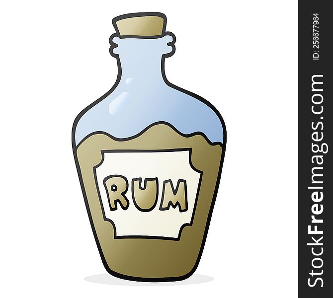 Cartoon Rum Bottle