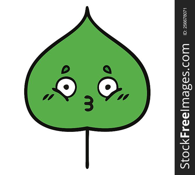Cute Cartoon Expressional Leaf