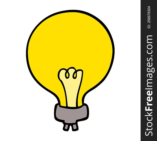 cartoon doodle light bulb