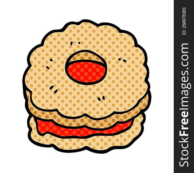 cartoon doodle jammy biscuit