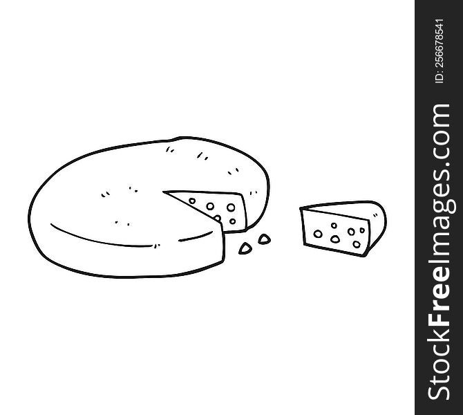 Black And White Cartoon Cheese