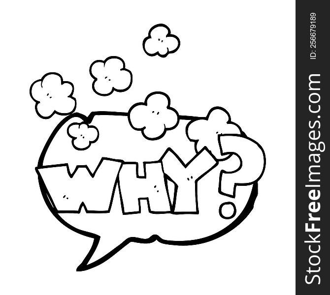 Speech Bubble Cartoon Shout WHY