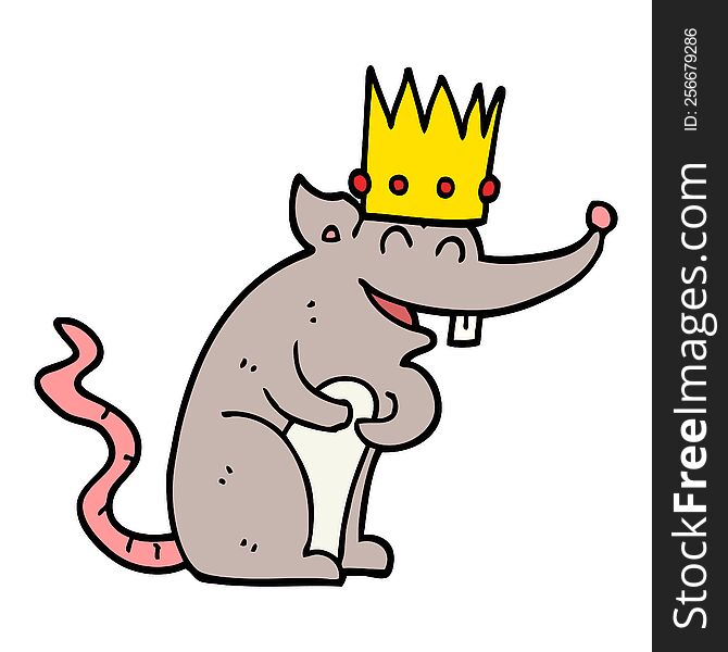 cartoon rat king laughing