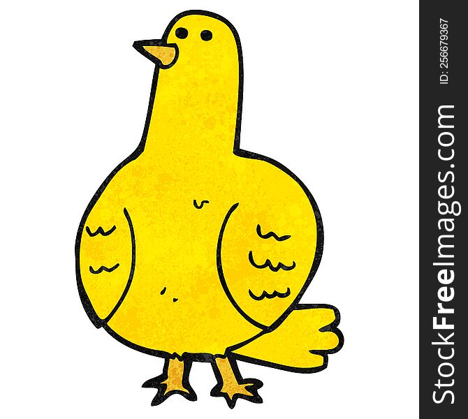 Textured Cartoon Bird