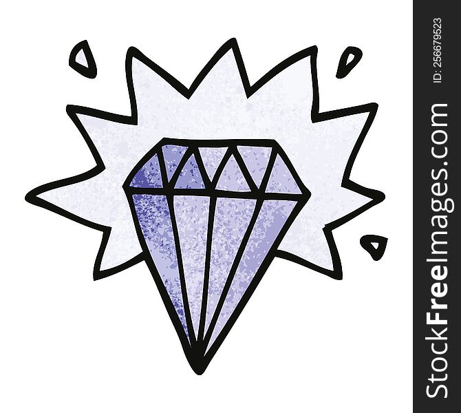 cartoon doodle tattoo diamond
