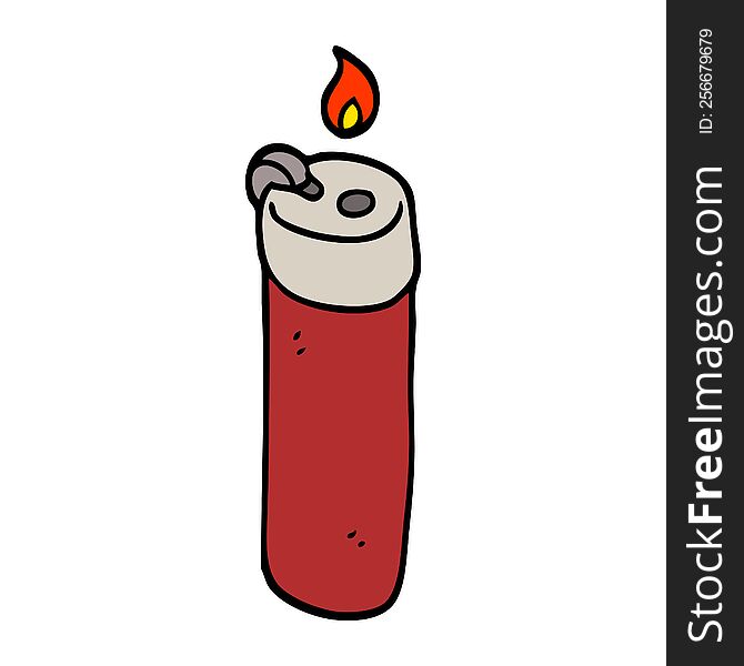 Hand Drawn Doodle Style Cartoon Disposable Lighter