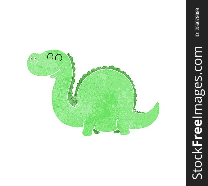 Retro Cartoon Dinosaur