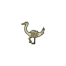 Cartoon Ostrich Stock Photo