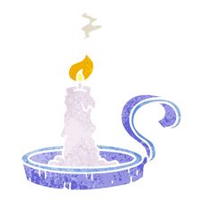 Retro Cartoon Doodle Of A Candle Holder And Lit Candle Stock Image Retro Cartoon Doodle Of A Candle Holder And Lit Candle Stock Image