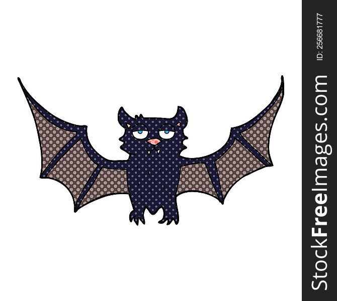freehand drawn cartoon halloween bat