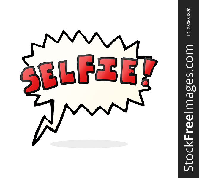 Speech Bubble Cartoon Selfie Symbol