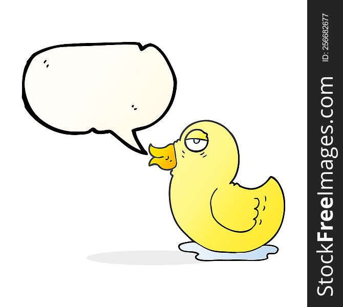 speech bubble cartoon rubber duck