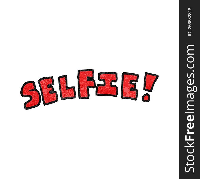 freehand textured cartoon selfie symbol