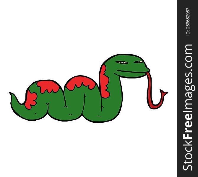 cartoon slithering snake