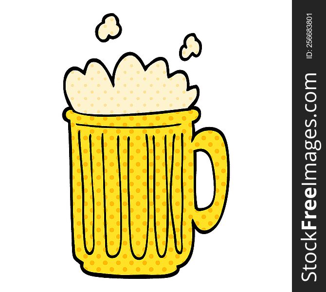 cartoon doodle tankard of beer