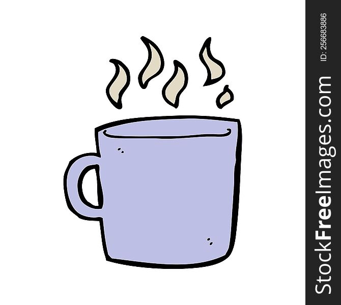 cartoon hot cup of coffee