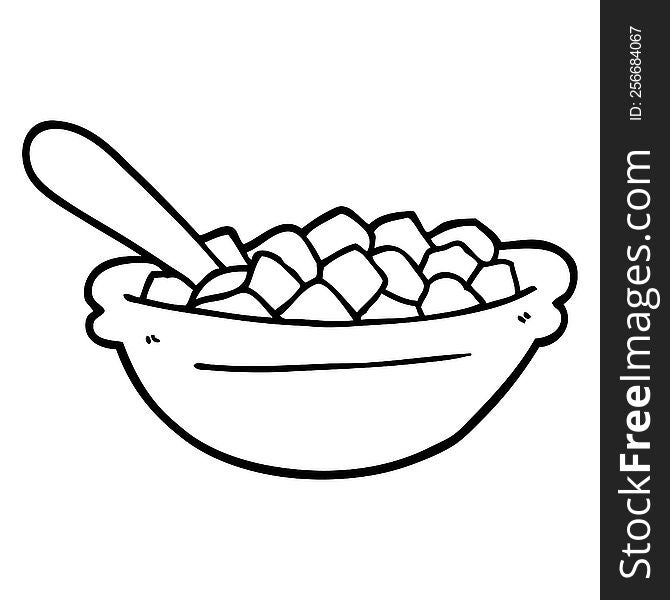 cartoon cereal bowl