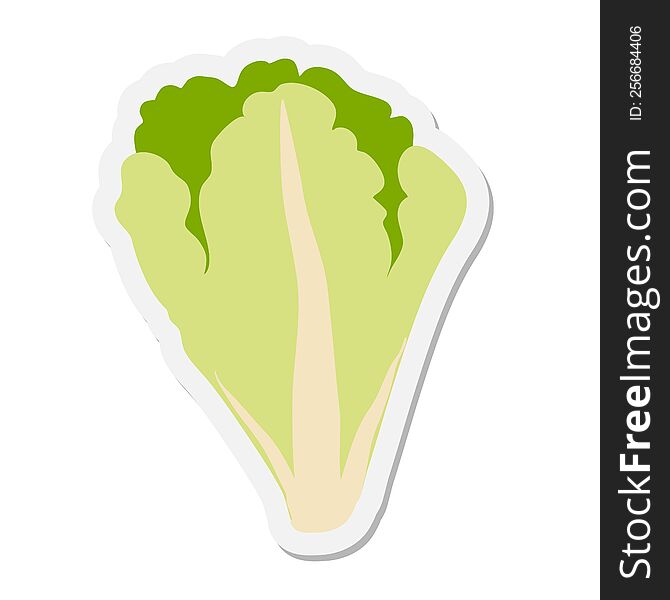 Lettuce leaves sticker