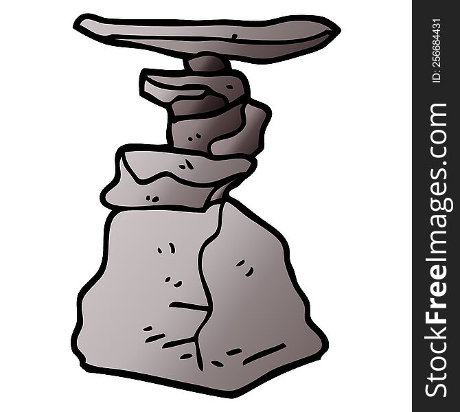 Cartoon Doodle Stacked Rocks