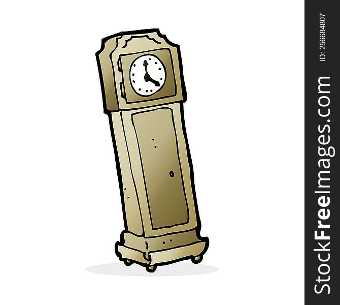 Cartoon Grandfather Clock