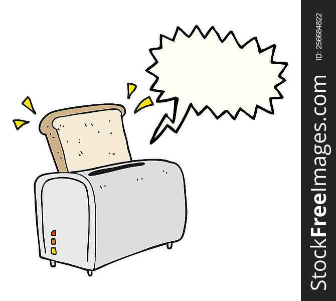 Speech Bubble Cartoon Toaster