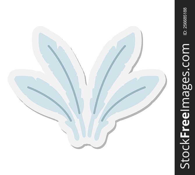 a set of feathers sticker