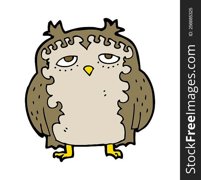 cartoon wise old owl