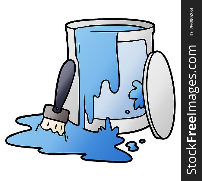 cartoon paint bucket. cartoon paint bucket