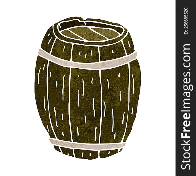 cartoon wooden barrel