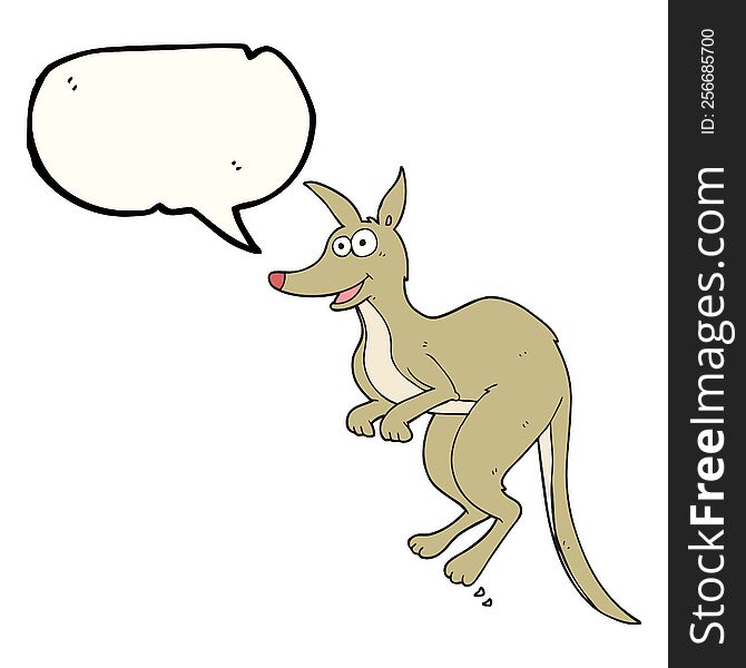 Speech Bubble Cartoon Kangaroo