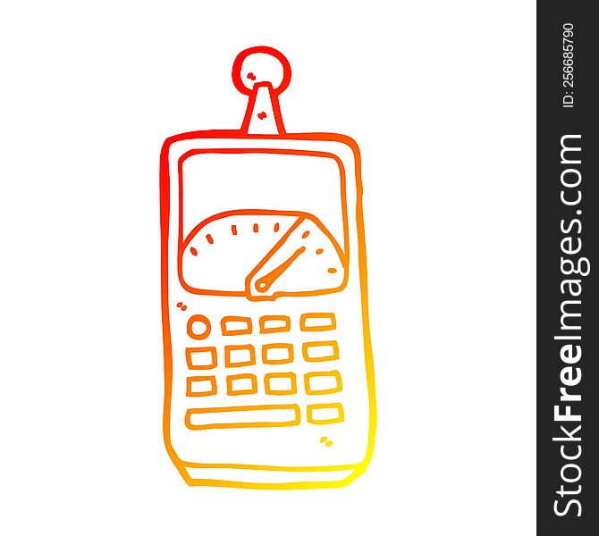 warm gradient line drawing cartoon science equipment