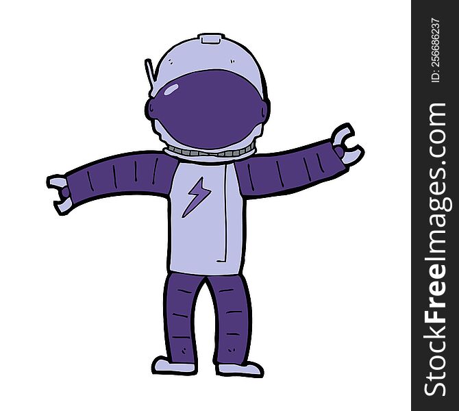 cartoon astronaut