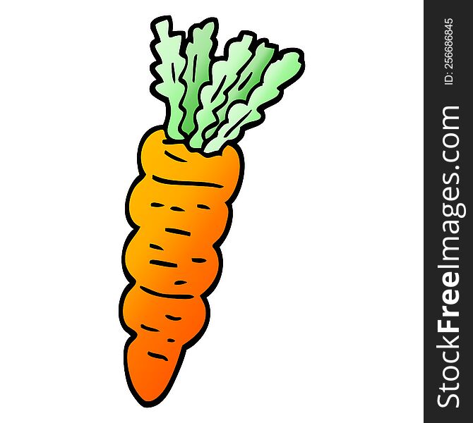 Vector Gradient Illustration Cartoon Carrot
