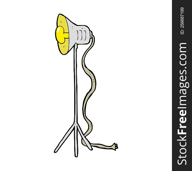 cartoon studio lamp shining