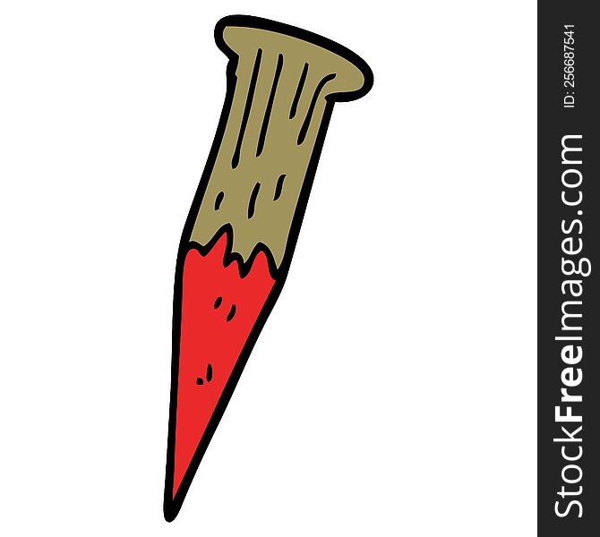 Cartoon Doodle Bloody Vampire Stake