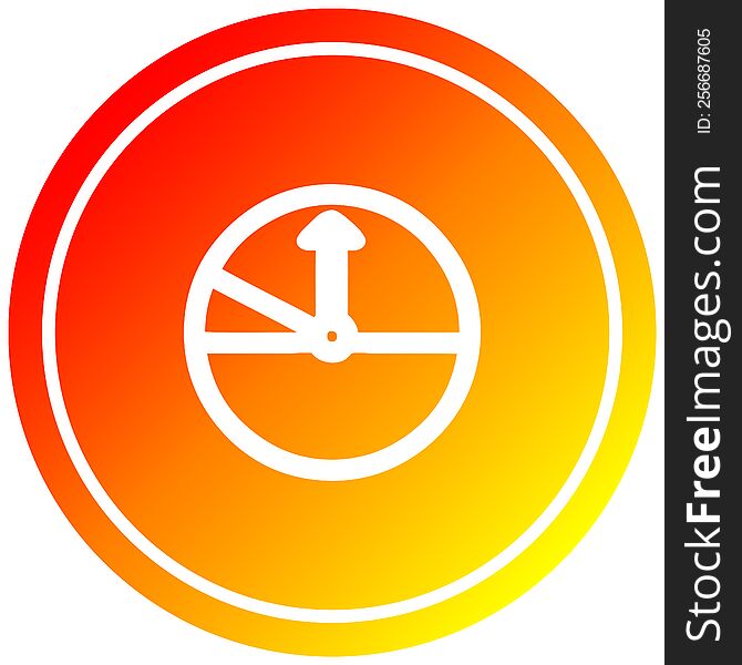 Speedometer Circular In Hot Gradient Spectrum