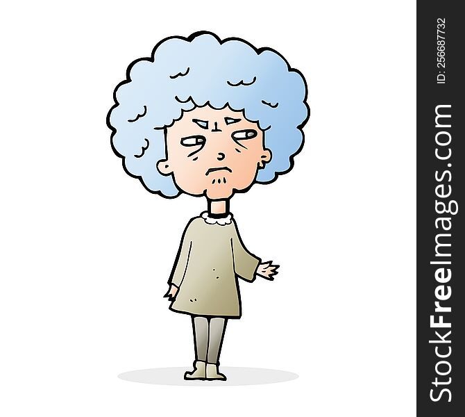 cartoon old lady