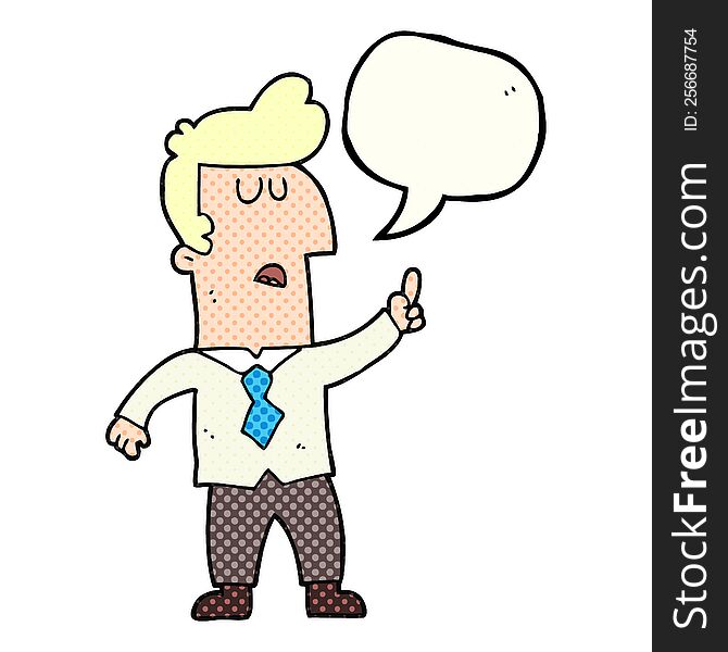 Comic Book Speech Bubble Cartoon Businessman
