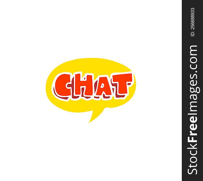 flat color illustration of chat symbol. flat color illustration of chat symbol