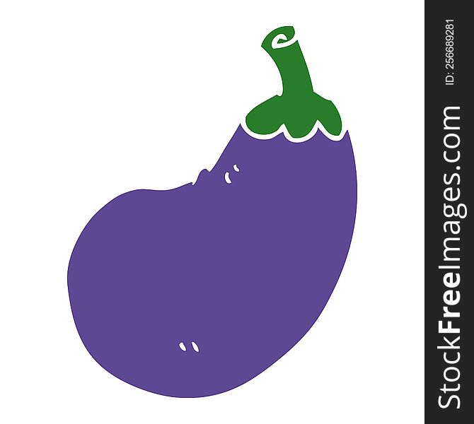 Cartoon Doodle Eggplant