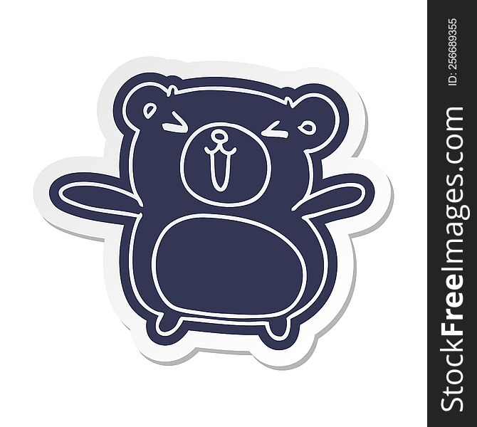 Cartoon Sticker Kawaii Cute Teddy Bear