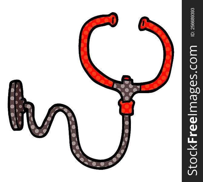 cartoon doodle stethoscope
