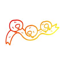 Warm Gradient Line Drawing Cartoon Xmas Bells Stock Photos Warm Gradient Line Drawing Cartoon Xmas Bells Stock Photos