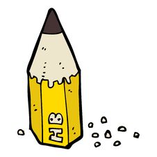 Cartoon Pencil Stub Stock Photography