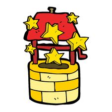 Cartoon Wishing Well Stock Image