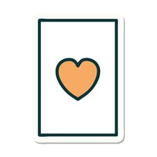Tattoo Style Sticker Of The Ace Of Hearts Stock Images