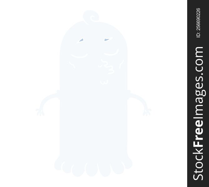 Flat Color Style Cartoon Ghost