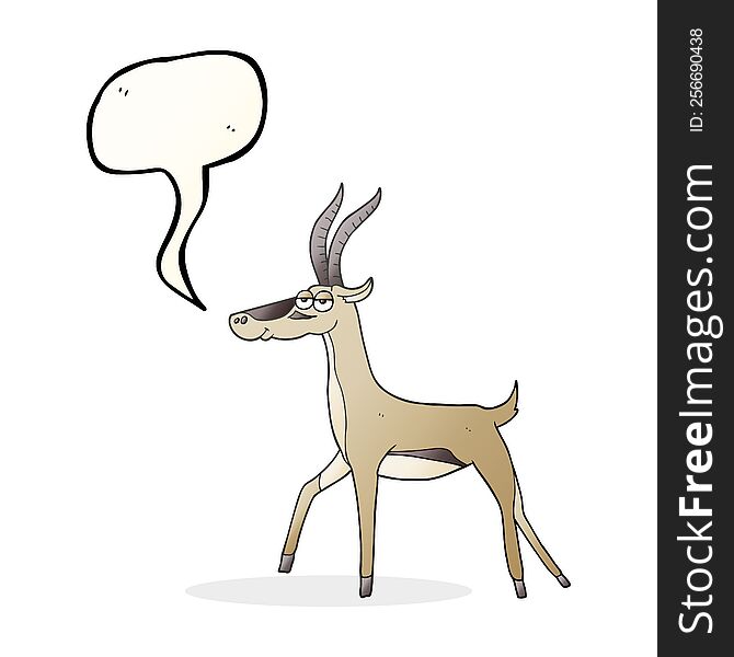 speech bubble cartoon gazelle