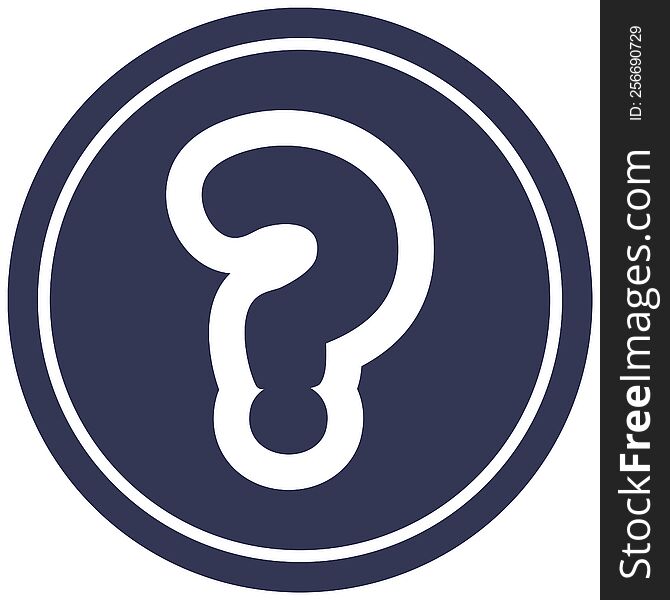 question mark circular icon symbol
