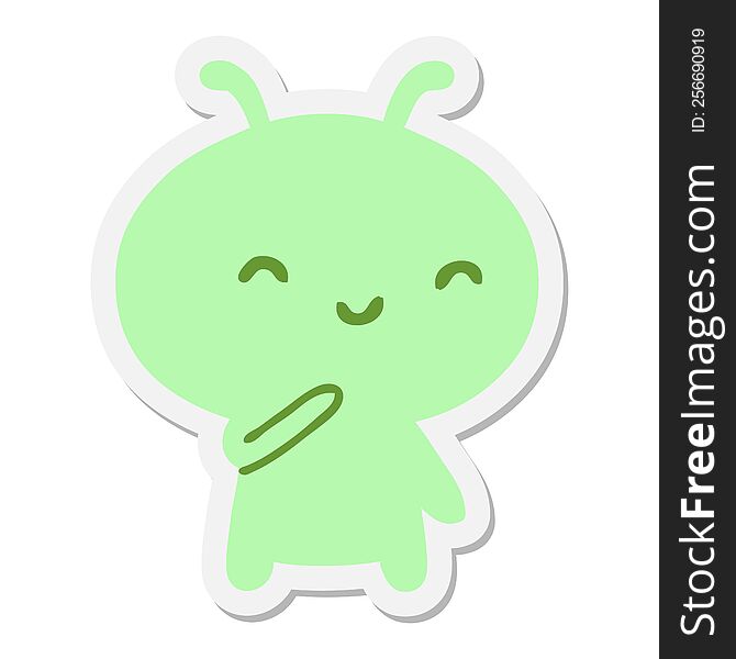 Small Alien Sticker